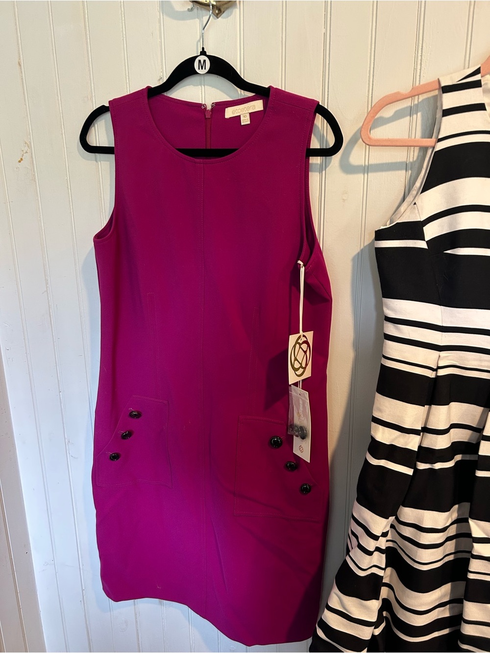 Etcetera Fuchsia Sleeveless Shift Dress
